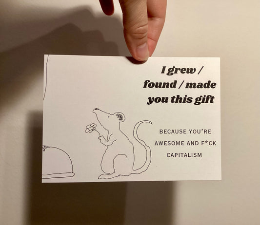 Postcard - Because you're awesome and f*ck capitalism